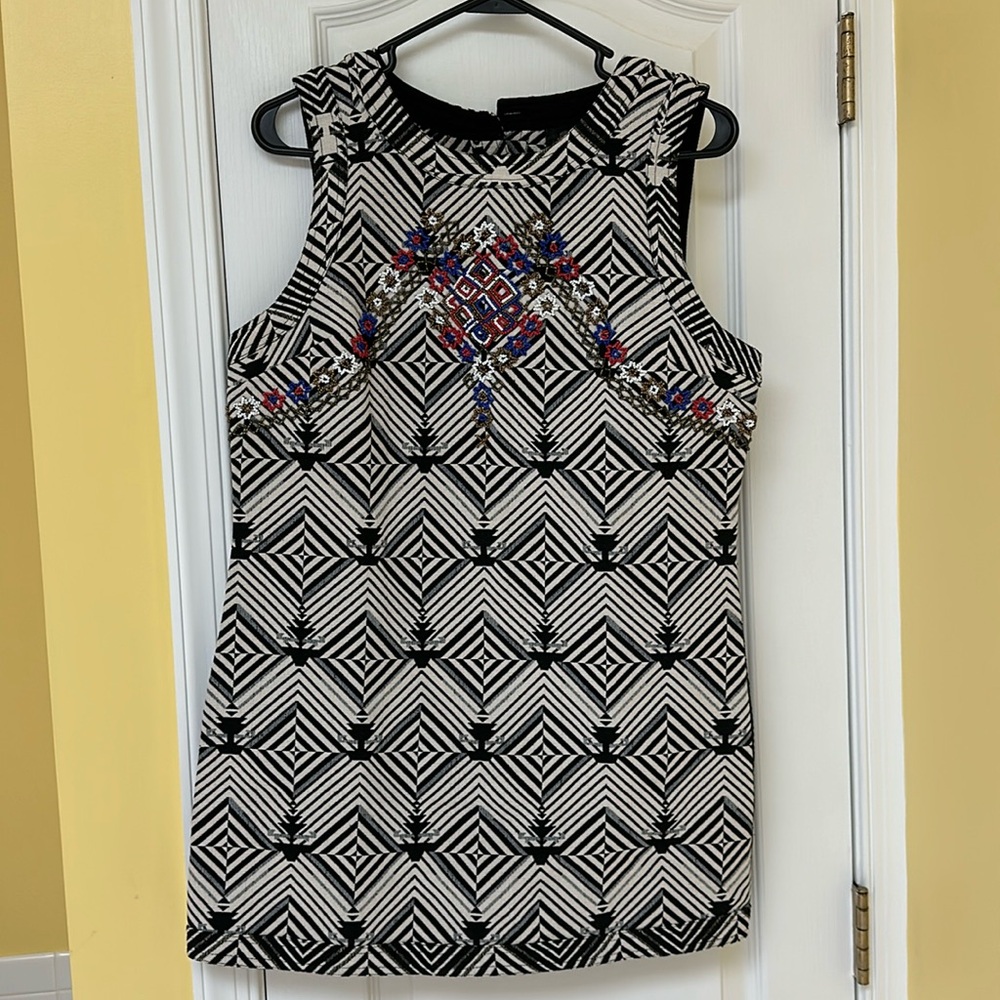 NWT free people black & white beaded tunic
